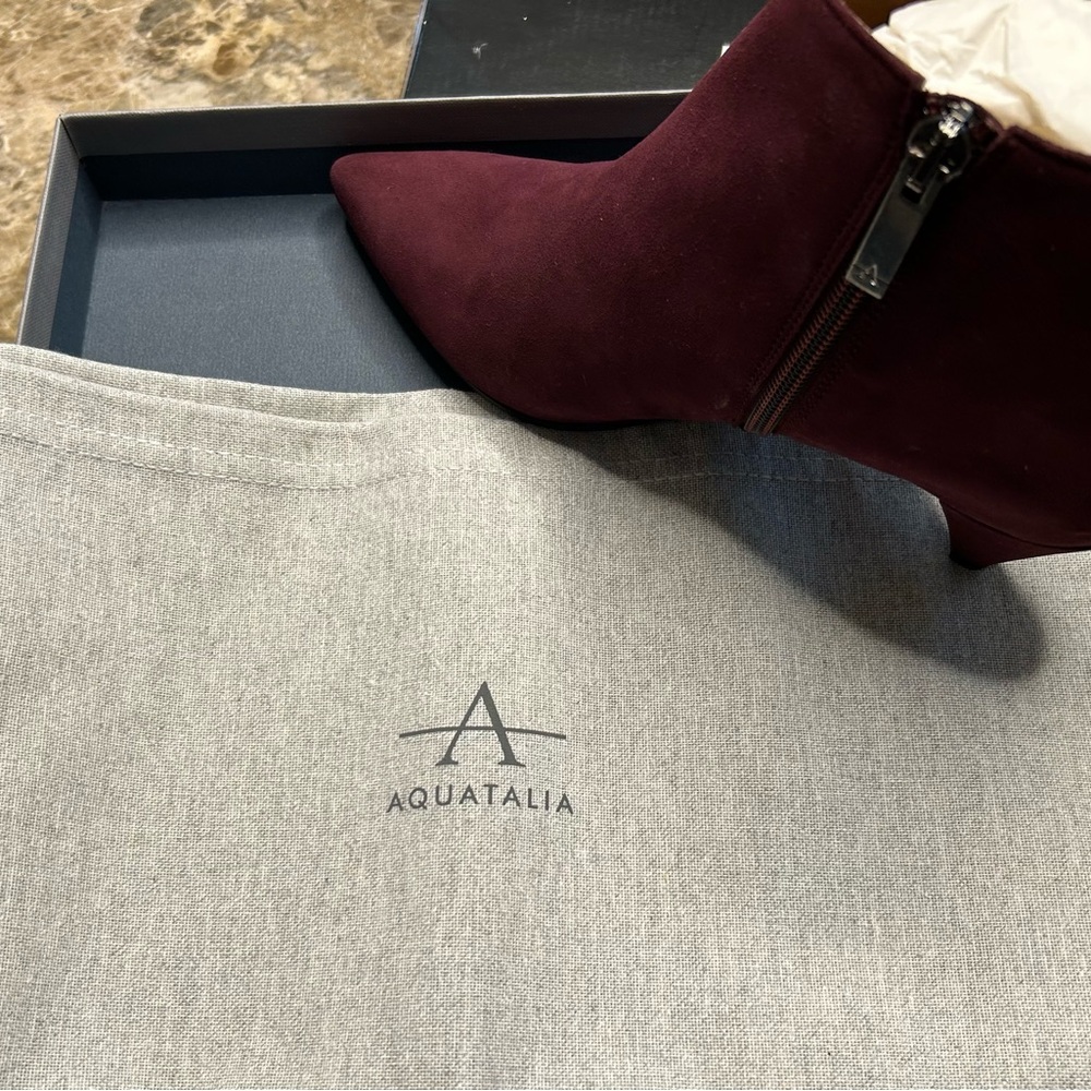 Aquatalia Burgundy Ankle Boots